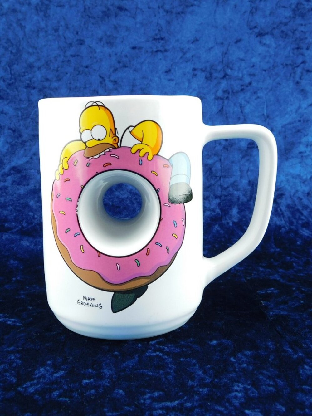 HOMER SIMPSON Universal Studios Donut Hole Mug Cup mmm.. carbs!